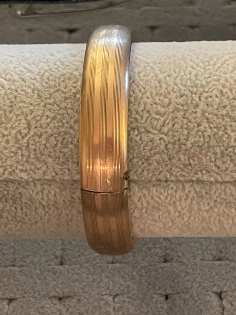 Vintage Gold Bracelet 1/20 12k Etched 23 grams Bangle 1940s Deco Mid Century